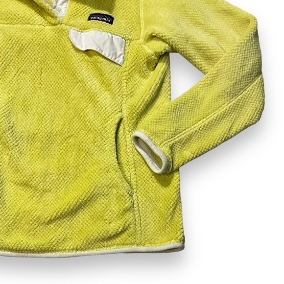 Patagonia T Snap Retool Pullover Fleece Kangaroo Pocket  RARE Color Yellow XS - Picture 5 of 9